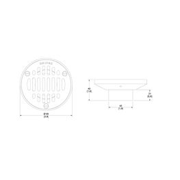HELVEX CROMO DESAGUE CON REJILLA REDONDA 99 MM 342-R