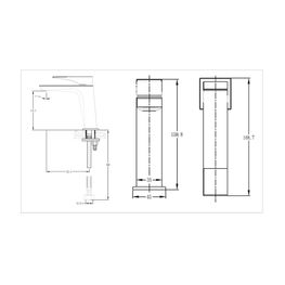 QUATTRO CROMO GRIF LAV CAÑO BAJO MEZCLADORA MONOMANDO SIN DESAGUE T913101-A01-48-KLP