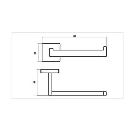 QUATTRO GUN GREY ACCESORIOS DE BAÑO PORTAPAPEL HORIZONTAL SIN TAPA PVD A60986-A47-KLP