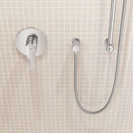 BAUEDGE NEW CROMO GRIF DUCHA MEZCLADORA MONOMANDO EMPOTRADA SIN DIVERTER