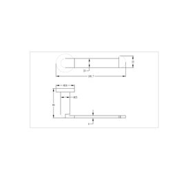 URBAN CROMO ACCESORIOS DE BAÑO PORTAPAPEL HORIZONTAL SIN TAPA A61486B-A01-48-KLP