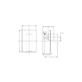 QUATTRO CROMO GRIF DUCHA MEZCLADORA MONOMANDO EMPOTRADA SIN DIVERTER  T913303-B01-48-KLP