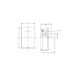 QUATTRO NEGRO MATE GRIF DUCHA MEZCLADORA MONOMANDO EMPOTRADA SIN DIVERTER T913303-B41-KLP