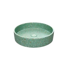 LAVAMANOS CONCRETO BOWL REDONDO TERRAZO VERDE