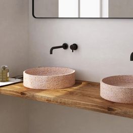 LAVAMANOS CONCRETO BOWL REDONDO TERRAZO VERDE