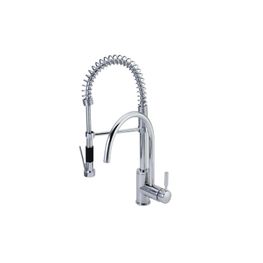 CROMO MONOMANDO DOBLE CON CABEZAL MAGNETICO RETRACTIL 2 TIPOS DE CHORRO (E-308)