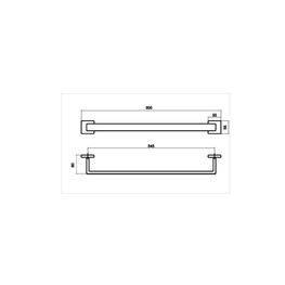 QUATTRO NEGRO MATE ACCESORIOS DE BAÑO TOALLERO BARRA 600 MM PVD A60924-A41-KLP