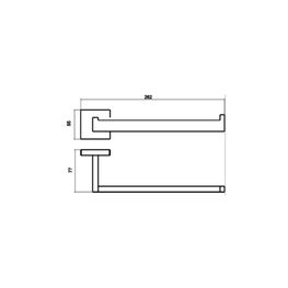 QUATTRO CROMO ACCESORIOS DE BAÑO TOALLERO CORTO 262 MM A60980-A01-KLP