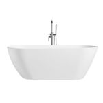 Tina-freestanding-acrilica-en-blanco-con-diseño-rectangular-y-desague-integrado