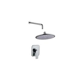 KLP CROMO GRIF DUCHA KIT BRAZO Y CABEZA REDONDA A PARED 100 MM SD90897R (NPT)-KLP