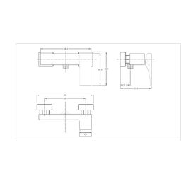 QUATTRO GUN GREY GRIF LAV A LA PARED MEZCLADORA MONOMANDO SIN DESAGUE PVD T913106-A47-KLP