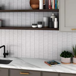 MOSAICO LINEA WHITE BRILLANTE SIN REC 28.41X29.61