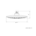 Cabeza-de-ducha-redonda-cromada-de-210-mm