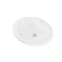 OLIMPIA II BLANCO LAVAMANOS EMPOTRAR REDONDO 1H 515X455X195MM TF-828-KLP