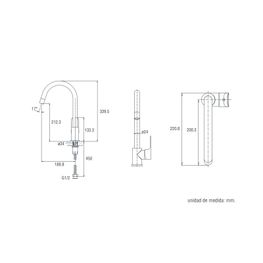 URBAN NEGRO GRIF COCINA MEZCLADORA MONOMANDO CUELLO GANSO T907201-A41-KLP