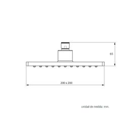 TRENTO CROMO GRIF DUCHA CABEZA CUADRADA 200 MM SD4239 / GKL-03-0012-KLP