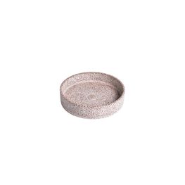 NAPOLES TERRAZO BLANCO  ROJO LAVAMANOS BOWL REDONDO 425 X 100 MM CON DESAGUE CS-0003TWR -KLP