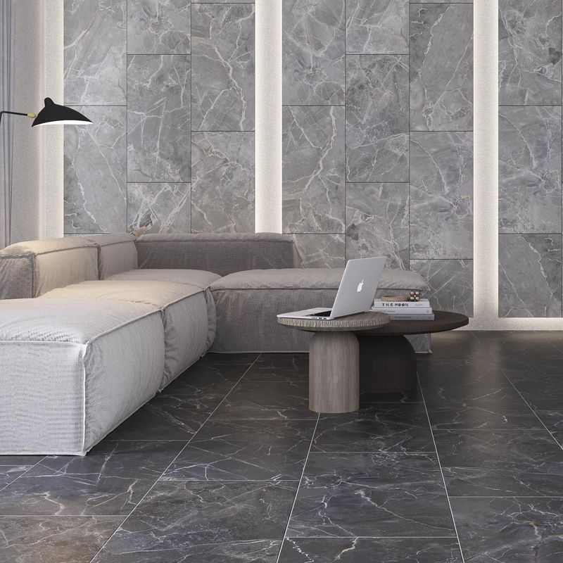 Piso-ceramico-gris-mate-con-diseño-marmoleado
