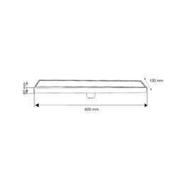 COLADERA RECTANGULAR 60X10 DOBLE VISTA INOX 90.5004 CASTEL (AL)