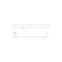 URBAN NEGRO MATE ACCESORIOS DE BAÑO TOALLERO BARRA 600 MM (EP) A61424-A41-KLP