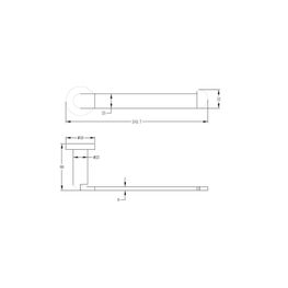 URBAN NEGRO MATE ACCESORIOS DE BAÑO PORTAPAPEL HORIZONTAL SIN TAPA (EP) A61486B-A41-KLP