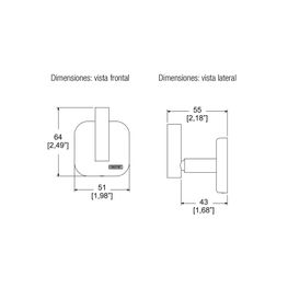 GANCHO SENCILLO PIAZZA EB (PIA-106-EB) (SP)
