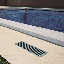 HELVEX CROMO DESAGUE CON REJILLA RECTAGULAR 230 MM 632-H