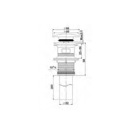 KLP GUN GREY DESAGUE LAVAMANOS DE PUSH 1 1/4 PULG CON REBALSE PVD P401002C-A47-KLP