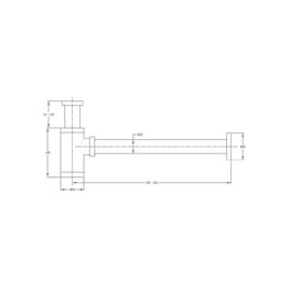 KLP GUN GREY SIFON BOTELLA 1 1/4 PULG PVD P311001-A47-KLP