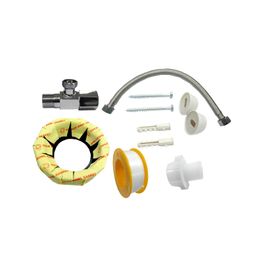 KLP KIT INODORO UNIVERSAL P/INSTALACION CONTRALLAVE NPT MANGUERA 14 PULG CERA CINTA TORNILLO-KLP