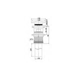 KLP NEGRO MATE DESAGUE LAVAMANOS DE PUSH 1 1/4 PULG CON REBALSE (EP) P401002C-A41-KLP