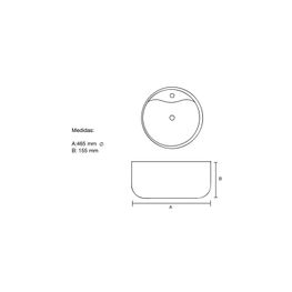 LAVABO CERAMICO ARAL REDONDO BLANCO (AL)