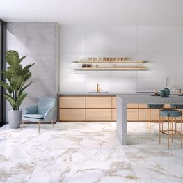 CARRARA GOLD WHITE ZCG5 80X160 RECT. 1A DALTILE (ALE)
