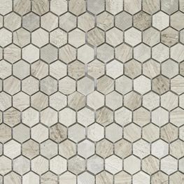 MOSAICO HEXAGONAL PETRA BEIGE MS32FACEHEX-W08(K) 29.3 X 30.5 (CAJA) - KLP