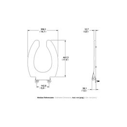NAO BLANCO REPUESTO ASIENTO INSTITUCIONAL ELONGADO CON ANTIBACTERIAL  AF-1