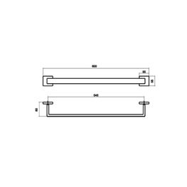 QUATTRO ROSE GOLD ANTIHUELLA ACCESORIOS DE BAÑO TOALLERO BARRA 600 MM PVD A60924-A45AF-KLP