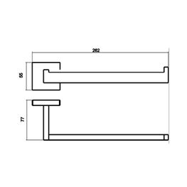QUATTRO ROSE GOLD ANTIHUELLA ACCESORIOS DE BAÑO TOALLERO CORTO 262 MM PVD A60980-A45AF-KLP