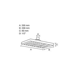 REGADERA PLATO 8 20 CM LEXUS 537492 CASTEL 1A (AL)