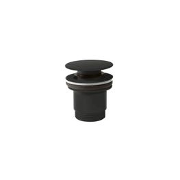 TRES NEGRO MATE DESAGUE LAVAMANOS PUSH CON Y SIN REBOSABERO 63MM 24284001NM