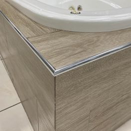 UNIPERFIL ALUMINIO PLATA BRILLO EUROCANTO 2.5 M TILES